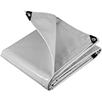 WOLTU Lona Impermeable Lona de Protección- Duradera con Ojales para Muebles- Jardín- Piscina- Coche PVC GrisClaro 2x3M…